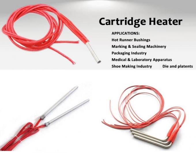 200W 300W 400W 500W Single Ended Heating Resistance Rod Cartridge Heater With Thermocouple K