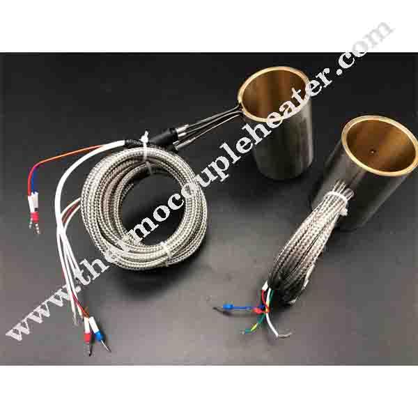 Hot Runner Nozzle Heater Pressed In Brass Heater With Double Heating Elements